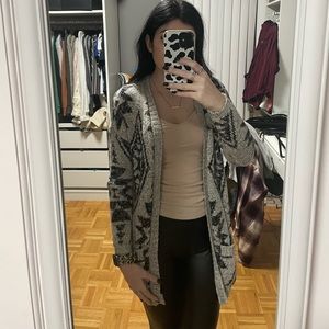 Garage tribal print cardigan